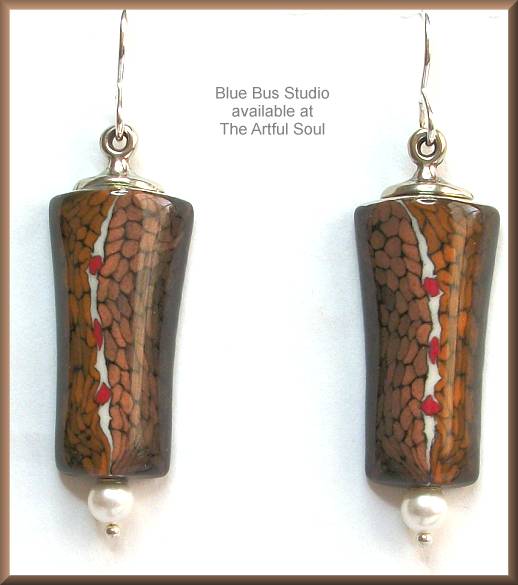 Blue Bus Apache Pearl Delta Earrings