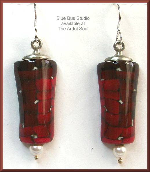 Blue Bus Firebird Pearl Delta Earrings