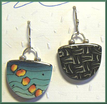 Blue Bus Caribbean/Africa Reversible Earrings