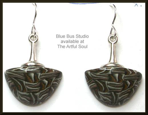 Blue Bus Africa Swan Dangle Earrings