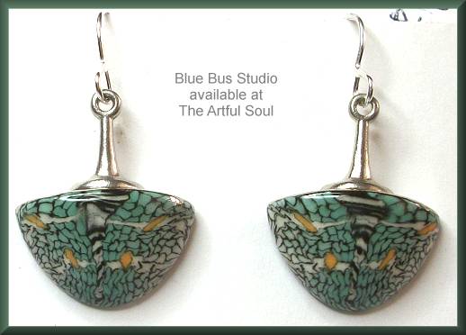 Blue Bus Alpine Swan Dangle Earrings