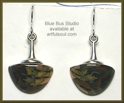 Blue Bus Delhi Swan Dangle Earrings (retired)
