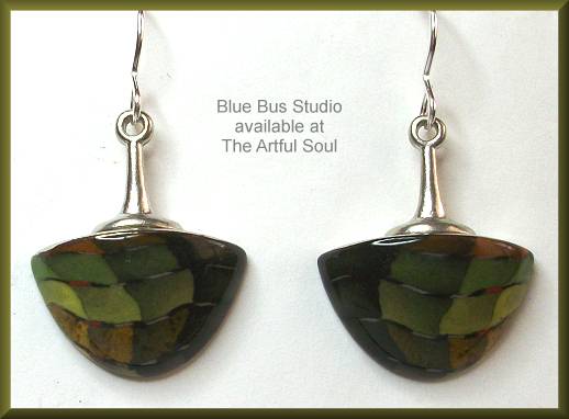 Blue Bus Juneau Swan Dangle Earrings