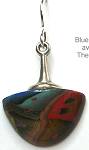 Blue Bus Torrent Swan Dangle Earrings