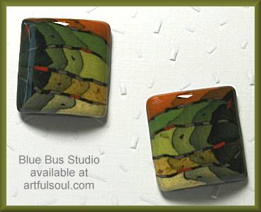 Blue Bus Juneau Square CLIP Earrings (retired)