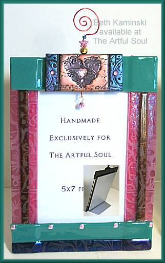 Beth Kaminski Hearts Glass Frame