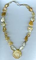 Brynn Citrine Rosette Necklace