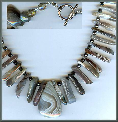 Brynn Botswana Agate Spears Necklace