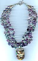 Brynn Fluorite Abalone Necklace