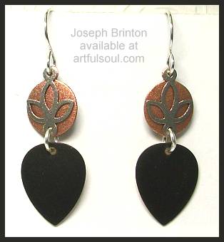 Brinton Black Petal Earrings