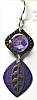 Brinton Purple Bead & Leaf Earrings