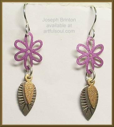 Brinton Pink Flower Earrings