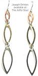 Brinton Linked Trimetal Spears Earrings