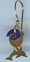 Brinton Purple Wave Dolphin Earrings