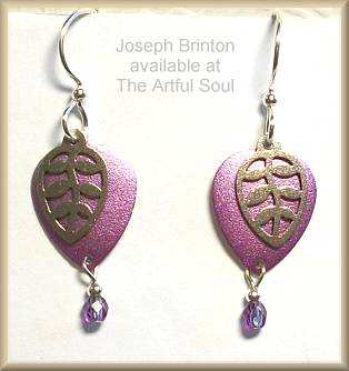 Brinton Small Pink Leafy Earrings