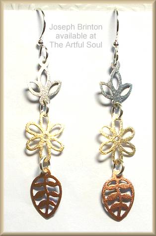 Brinton TriMetal Floral Earrings