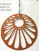 Brinton Orange Teardrop Rays Earrings