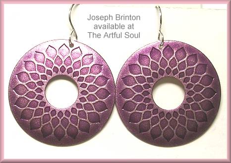 Brinton Purple Chrysanthemum Earrings