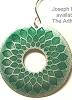 Brinton Green Chrysanthemum Earrings