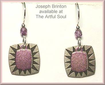 Brinton Pink ZigZag Earrings