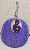 Brinton Violet Spiral Disk Earrings
