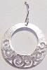 Brinton Silver Scroll Circle Earrings