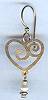 Brinton Brass Scrolled Heart Earrings