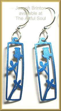 Brinton Blue Daffodil Earrings