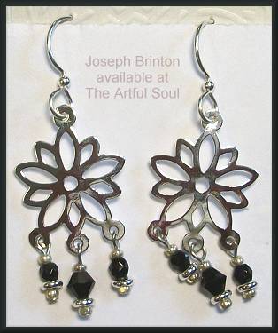 Brinton Black Drops Earrings