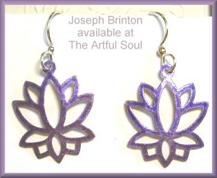 Brinton Large Purple Lotus Earrings