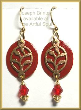 Brinton Vine on Red Earrings