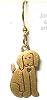Brinton Brass Dog Earrings