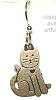 Brinton Silver Cat Earrings