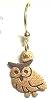 BrintonTiny Brass Owl Earrings