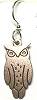 Brinton Silver Owl Earrings