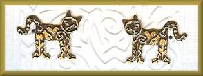 Brinton Brass Kitty Kat Stud Earrings