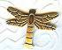 Brinton Brass Dragonfly Stud Earrings