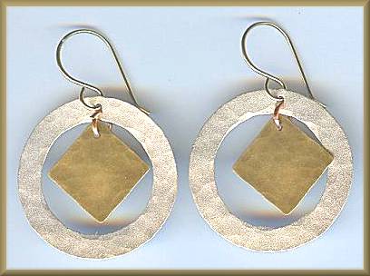 Brinton Mixed Circle/Square Earrings