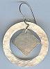 Brinton Silver Circle/Square Earrings