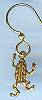Brinton Brass Dangling Frog Earrings