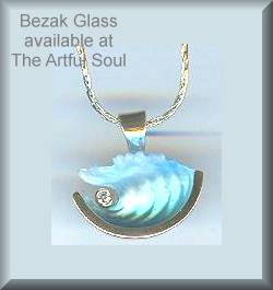 Bezak 14ky Small Wave Pendant with Diamond