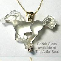 Bezak 14ky Spirit Horse Pendant with Diamond