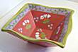 Csara Satin Sherbet Glazed Square Flare Bowl