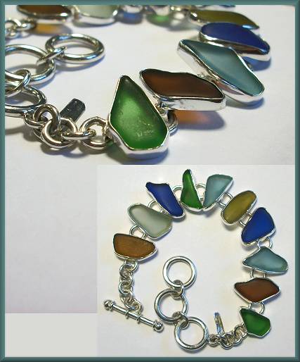Charles Albert Beach Glass Bracelet
