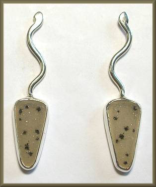 Charles Albert Drusy Agate Earrings