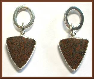 Charles Albert Crinoid Fossil Earrings