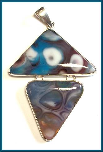 Charles Albert Art Glass Pendant