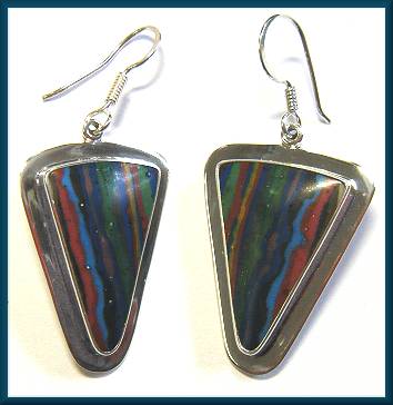 Charles Albert Rainbow Calcilica Earrings