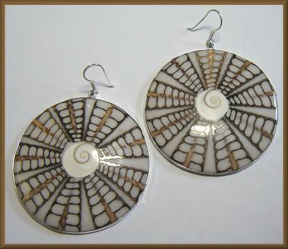 Charles Albert Inlaid Shell ExtraLarge Earrings