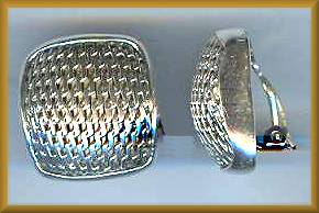 Charles Albert Silver Woven Earrings